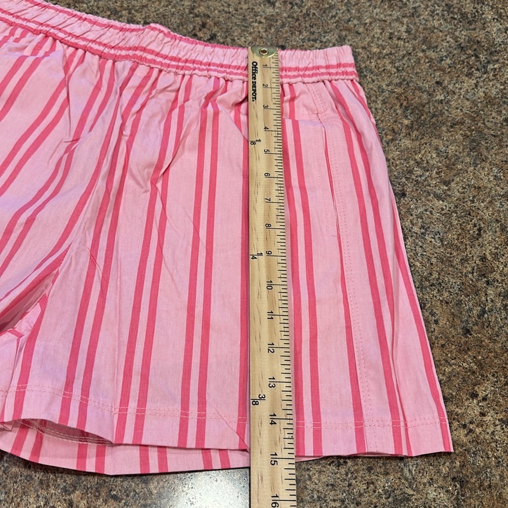 The Gemma Striped Boxer Shorts Size XL With Side Pockets Pull On Pink - Picture 10 of 11